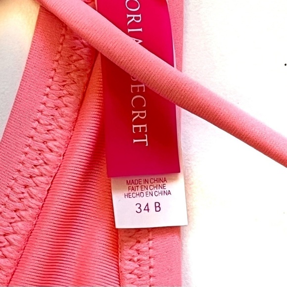 Victoria's Secret Knockout Bikini Set 34B Small Bright Coral - Picture 5 of 7